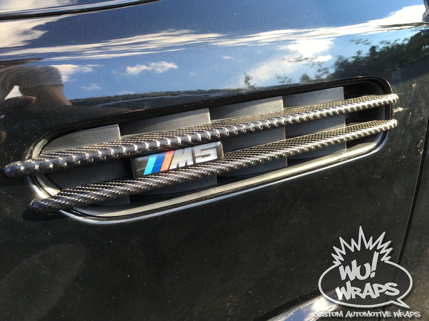 BMW e60 M5 Vvivid Vinyl 4D True R gunmetal CF interior trim vinyl wrap